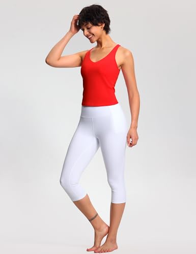 Image of THE GYM PEOPLE Women's Longline Sports Bra Wirefree Padded Workout Yoga Tank Top
