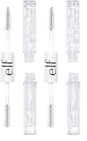 e.l.f. Clear Brow & Lash Mascara, Doppelseitiges Clear Brow Gel & Mascara, Lang anhaltende Pflegeformel, Vegan & Tierversuchsfrei, 2,50 ml (Packung mit 2)