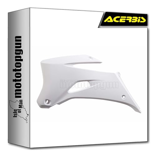 Plastique radiateur blanc Acerbis contre la casse Yamaha WRF 450