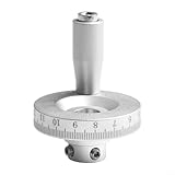 Photo Gallery volantino girevole di precisione in lega di alluminio con scala incisa, durevole, scorrevole, diametro 50 mm, diverse dimensioni dei fori interni, colore argento, adatto per macchine (12 mm) Photo Gallery volantino girevole di precisione in lega di alluminio con scala incisa, durevole, scorrevole, diametro 50 mm, diverse dimensioni dei fori interni, colore argento, adatto per macchine (12 mm)