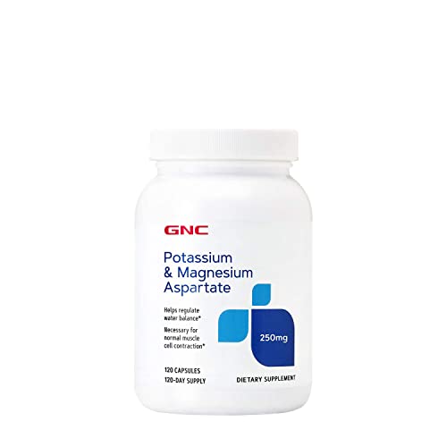 Gnc Potassium & Magnesium Aspartate 250Mg, 120 Capsules, Helps Regulate Water Balance #TOP23