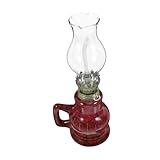 Matériau pratique en céramique et en verre : fabriquée en céramique et en verre, cette lampe à pétrole est pratique, garantissant une utilisation , lampe à huile pour usage intérieur, lanternes tempête pour usage intérieur
