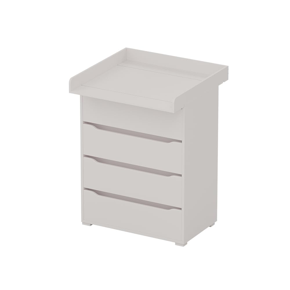 Oskar-Store Vicco Wickelaufsatz, Weiß, 80 x 76 cm für die Kommode, zur sicheren Befestigung auf handelsüblichen Kommoden