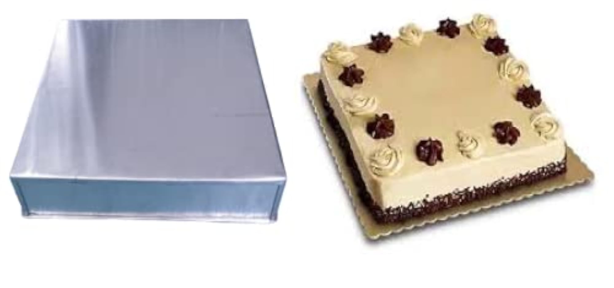 Aluminium Square Cake Mould Baking Tray, Heavy Duty