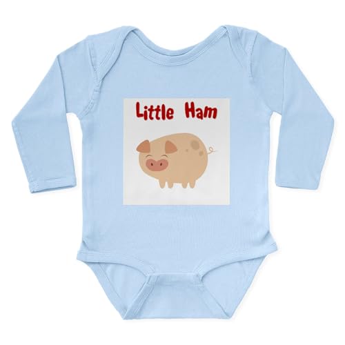 CafePress Little Ham Body Suit Cute Long Sleeve Infant Baby Bodysuit Romper