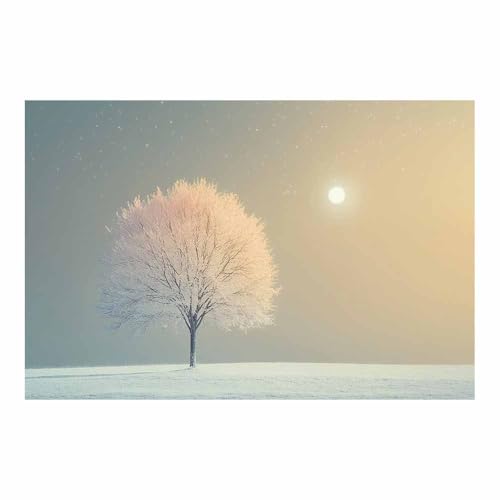 Tableau arbre blanc minimaliste pour une decoration zen de salle de bain moderne