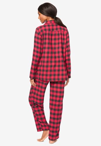 Dreams & Co. Plus Size Classic Flannel Pajama Set2