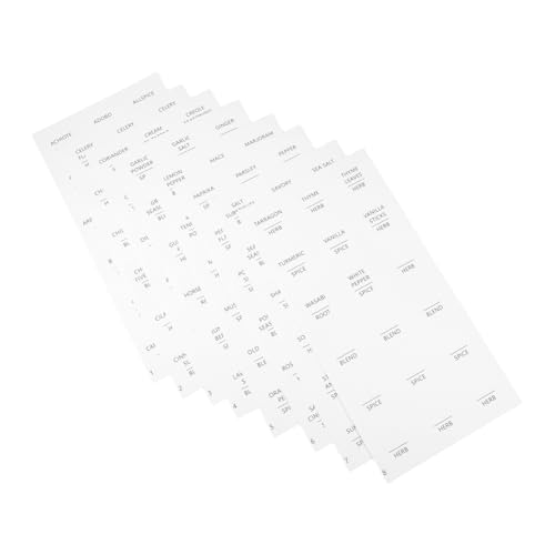 CIYODO Waterproof Seasoning Stickers Round Jar Labels Preprinted Spice Labels Minimalist Pantry Stickers Easy Apply Remove
