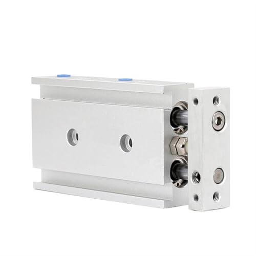 Vérin pneumatique double tige CXSM20 course 50mm guidage double axe cylindre compact - 2