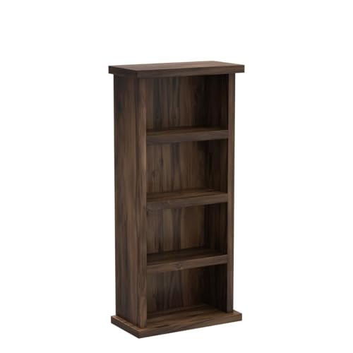 Image of ANGEL FURNITURE Sheesham Wood Bookshelf (Small, Walnut Finish)