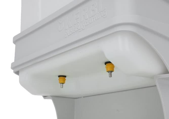 Kerbl Hobbyfarming SmartCoop – Abbeveratoio Per Volatili Da 10 Litri, Con Coperchio Ermetico, Supporto A Parete E Vaschetta Antigoccia