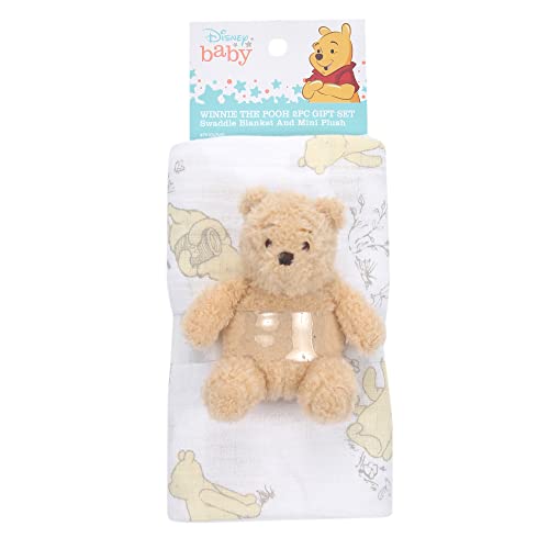 Image of Lambs & Ivy Disney Baby Winnie The Pooh Swaddle Blanket & Plush Toy Gift Set