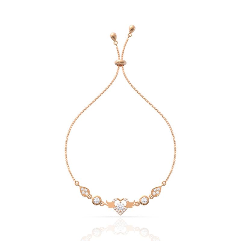 ANAYRA FINE SILVER JEWELLERY 925 Sterling Silver Classic Rose Gold Bracelet for Women - Minimalist Jewellery Aesthetic Sterling Silver Bracelet for Women | Hallmark Certified (B09W2QMKRG) Amazon Price History, Amazon Price Tracker