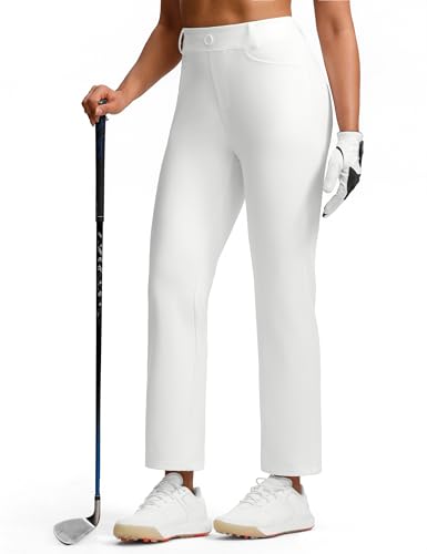 Women's Fleece Lined Pants Stretch Travel Pant with Zipper Pockets Slim Dressy Golf Business Work Casual Slacks