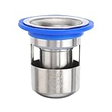 Vosarea Bodenablauf Edelstahl Ablaufrinne Geruchsstop Duschablauf Bodenbefestigung mit Haarfänger Netz für Badezimmer Küche 3.8x5.5cm (Silber)