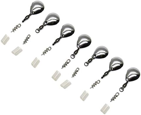 Harmony Fishing Company - [7 Pack] Tail Spinners (Hitchhikers for Soft Plastic/senko Fishing Lures, Willow or Colorado Blade) (Colorado Blade, Silver)