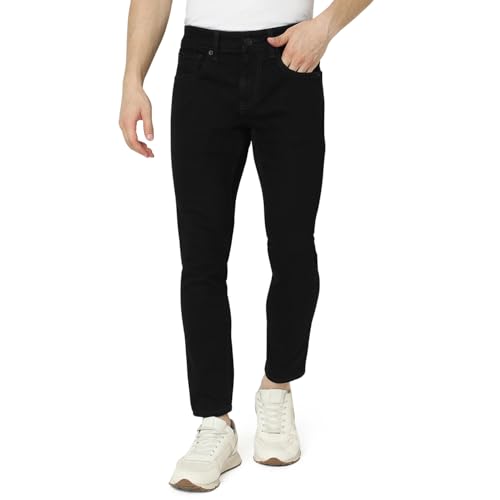 Image of Spykar Men's Kano Slim Fit Mid-Rise Jeans (Ankle Length)