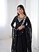 SR ETHNICS Design a New Faux Georgette with Beautiful Embroidery Work with Fancy Neck Black Ethnic anakali Set (Black, S)