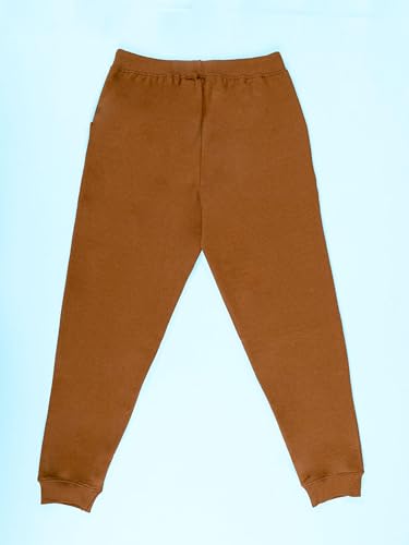 Image of KiddoPanti Boys Solid Fleece Track Pants | Cotton Poly Fleece Fabric | Ankle Length Bottom Rib | 2 Front Patch Pocket | Elastic Waist & Drawcord | Jogger Track Pants for Boys