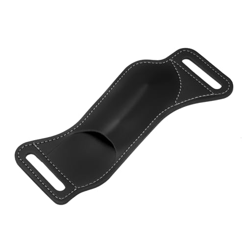 QUARKZMAN Leder Messerscheide für Gürtel 6,7 x 2,5 PU Leder Gürtelschlaufe horizontale Tragetasche für Klappmesser für Outdoor Klettern Camping Radfahren und Wandern, Schwarz