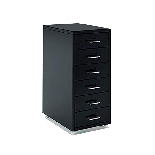 Farbenfroher Rollschrank aus Metall mit 6 Schubladen, lebendiger Büroschrank in 6 Farben, perfekt für Zuhause und Büro, Aufbewahrungslösungen, stilvolles und funktionales Design