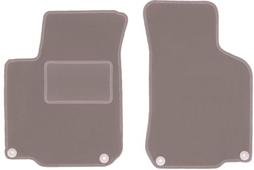 Wielganizator Automatte – Passend für Volkswagen New Beetle Coupé, Cabrio 1997-2020 – Velours – Autozubehör - Auto Fußmatten – Fußmatte Auto – 2-teilig - beige