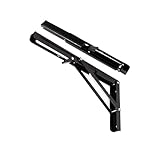 Matière : Acier inoxydable Supports d\'étagère pliants, 2 pièces, bricolage, montage mural, charnière fixe pliable, établi, étagères de Table, camping-car, Garage fermé