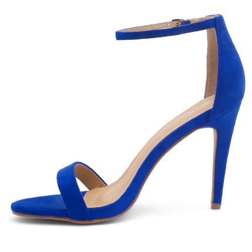 Image of Shoe Land Women's High Heels - Open Toe Stiletto Heels with Adjustable Ankle Strap | Dressy Sexy Strappy Heeled Sandals for Wedding, Prom, Party & Evening Wear