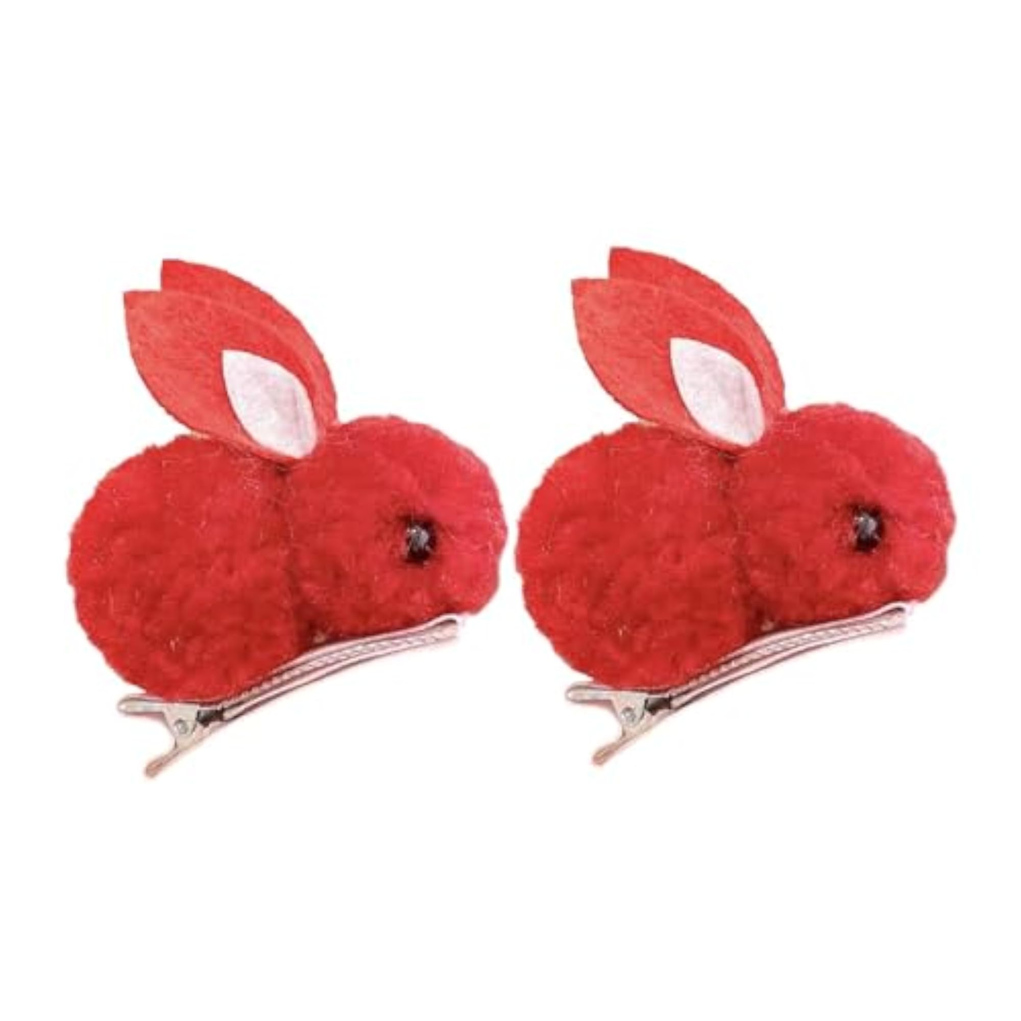 Bunny Hair Claw Cute Easter Rabbit Hairpin, Red