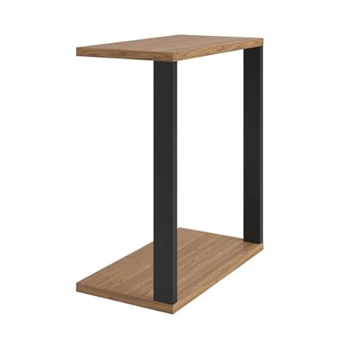 Mesinha Lateral Para Sofá Estilo Industrial, mesa apoio, mesa auxiliar sofá, mesa de canto(Branco)