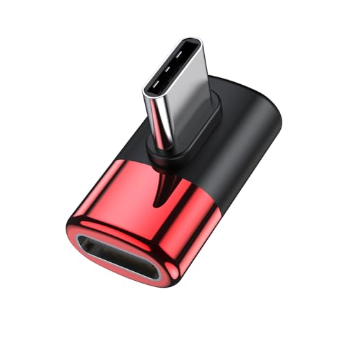 MOGOOD 90 Grad USB C Recht Winkel Adapter USB C Stecker zu C Buchse Extender USB Typ C Thunderbolt Extender für MacBook Pro, iMac, iPad Pro,Tablet,Telefone,Nintendo Switch,und andere Typ C Geräte