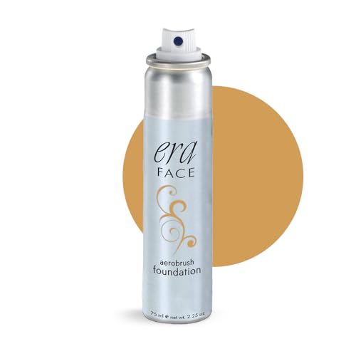 ERA Face spray makeup (Y7 Carmel, 2.25 oz) - airbrush foundation, everyday, buildable, professional spray on cosmetics by Era Beauty