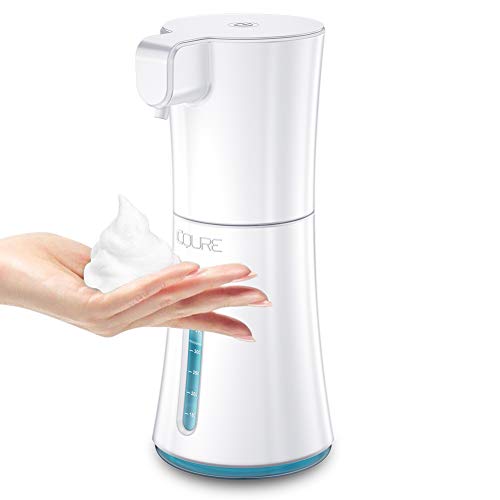 CQURE Soap Dispenser,Automatic Foaming Hand Soap Dispenser Touchless 450ml Waterproof Battery Operated