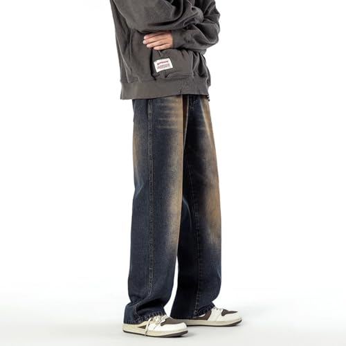 Jeans Pants Trousers Denim Spring and Autumn High Street Loose Men's Classic Retro Washed Wide Leg2