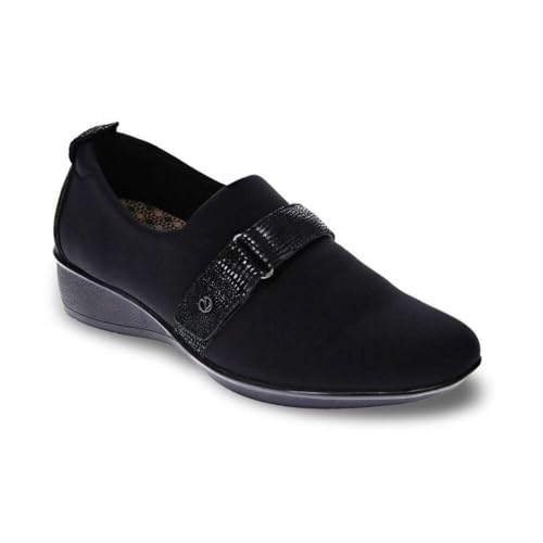 Image of Revere Genoa Women's Stretch Loafer - Elegant Adjustable Leather with Super Soft Stretch Upper and Contoured Removable Footbeds