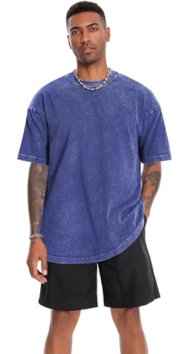 Image of Oversized Tshirts for Men Short Sleeve Vintage Washed Basic Loose Tees 2026