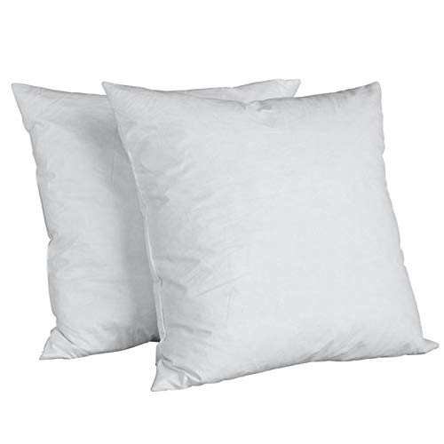 Cloe' Louis Cushion Pads Inners Set of 2 Hollow Fiber Inserts Hypoallergenic Made in UK (Pack of 2 | 22 x 22)