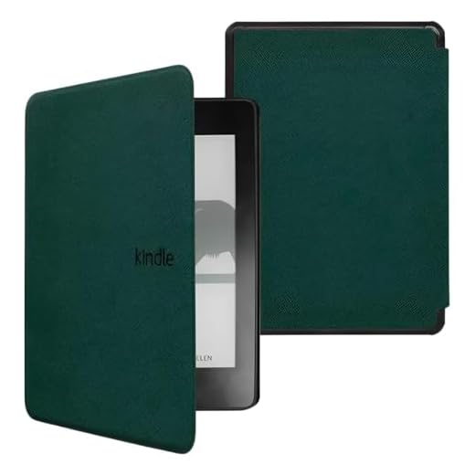 Capa Kindle Paperwhite 12ª Geração 7 Polegadas (SA569P e SA568B) – Função Liga/Desliga - Fechamento Magnético - Sistema de Hibernação (Verde Escuro)
