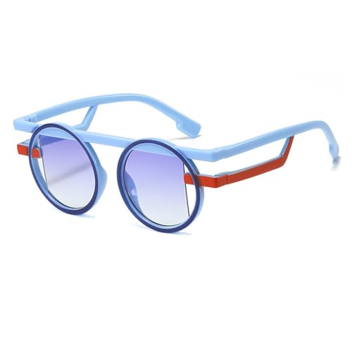Lunettes de soleil rondes UV400 haute protection contre les reflets style punk
