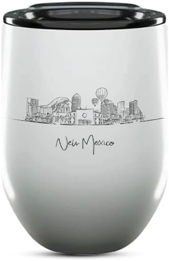 State of New Jersey The Garden State Gifts and Souvenirs - Vaso de vino aislado de 12 onzas con tapa, regalos de graduación de la universidad de NJ,