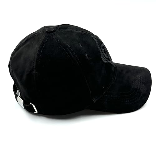 Image of Pure Leather Cap for Mens and Womens Adjustable Cap Cap Pure Suede Leather Cap