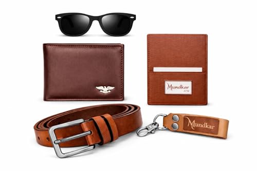 Image of Wallet Belt Combo | Bi-Fold with Multiple Card Slots | PU Material | PU Leather Belt | Gift Set