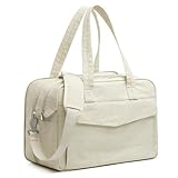 G4Free Expandable Duffle Bag for Travel Weekender Overnight Carry On Tote Duffel Bags for Men Women (Beige)