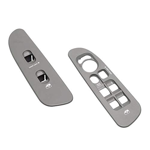 BASIKER Driver and Passenger Grey Door Window Switch Panel Bezel Compatible with Dodge 2002 to 2010 Ram 1500 2500 3500 Front Right and Left Seat