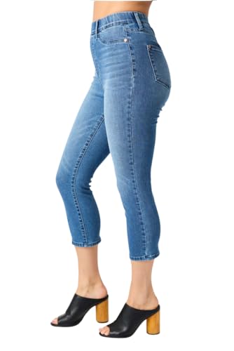 Judy Blue High Rise Cool Denim Pull On Capri Jeans3