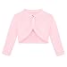 Lilax Baby Girls' Knit Long Sleeve One Button Closure Bolero Shrug