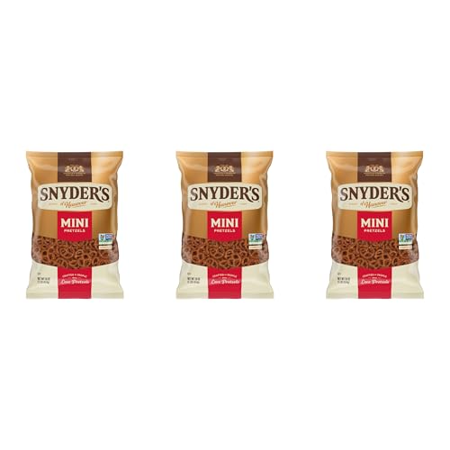 Image of Snyder's of Hanover Mini Pretzels, 16 Oz Bag (Pack of 3)