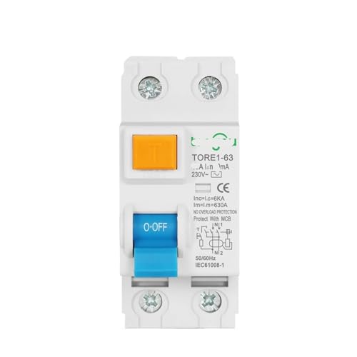 Disjoncteur différentiel 2P 32A interrupteur sécurité 230V 6KA