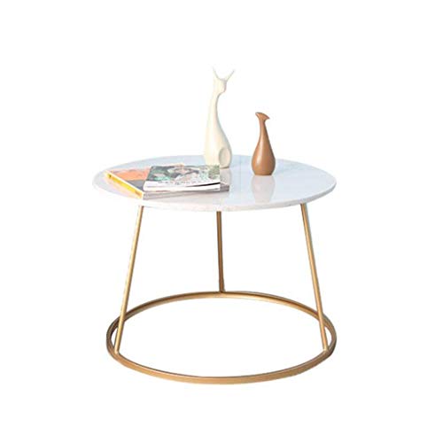 FCSFSF Chair Round Marble Coffee Table Creative Gold Metal Living Room