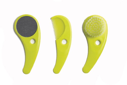 Hoppop 32130009 Zazo - Peine, cepillo y espejo para niños, color lima Cover